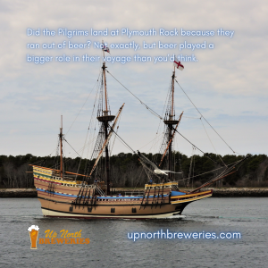 Did the Pilgrims land the Mayflower at Plymouth Rock because they ran out of beer? Not exactly, but beer played a bigger role in their voyage than you’d think.