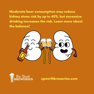 Moderate beer consumption may reduce kidney stone risk by up to 40%, but excessive drinking increases the risk. Learn more about the balance!